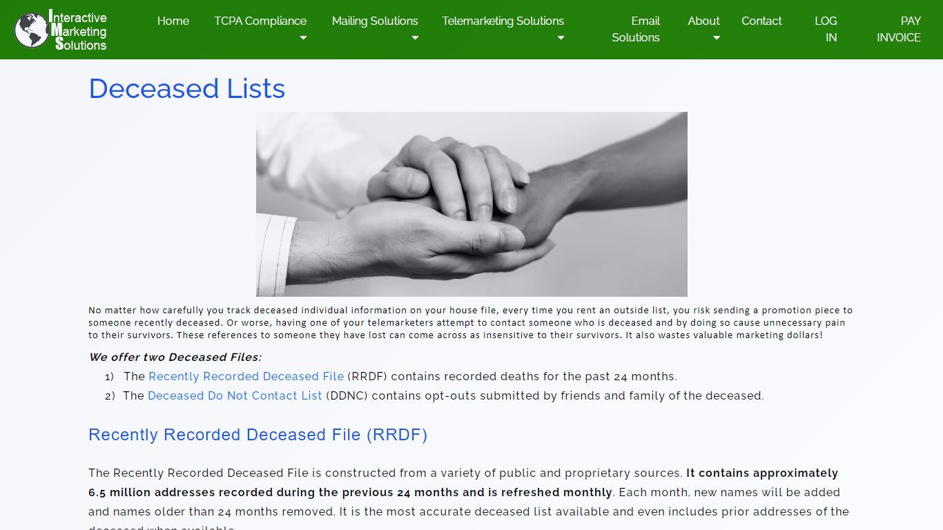 Deceased Lists - Interactive Marketing Solutions